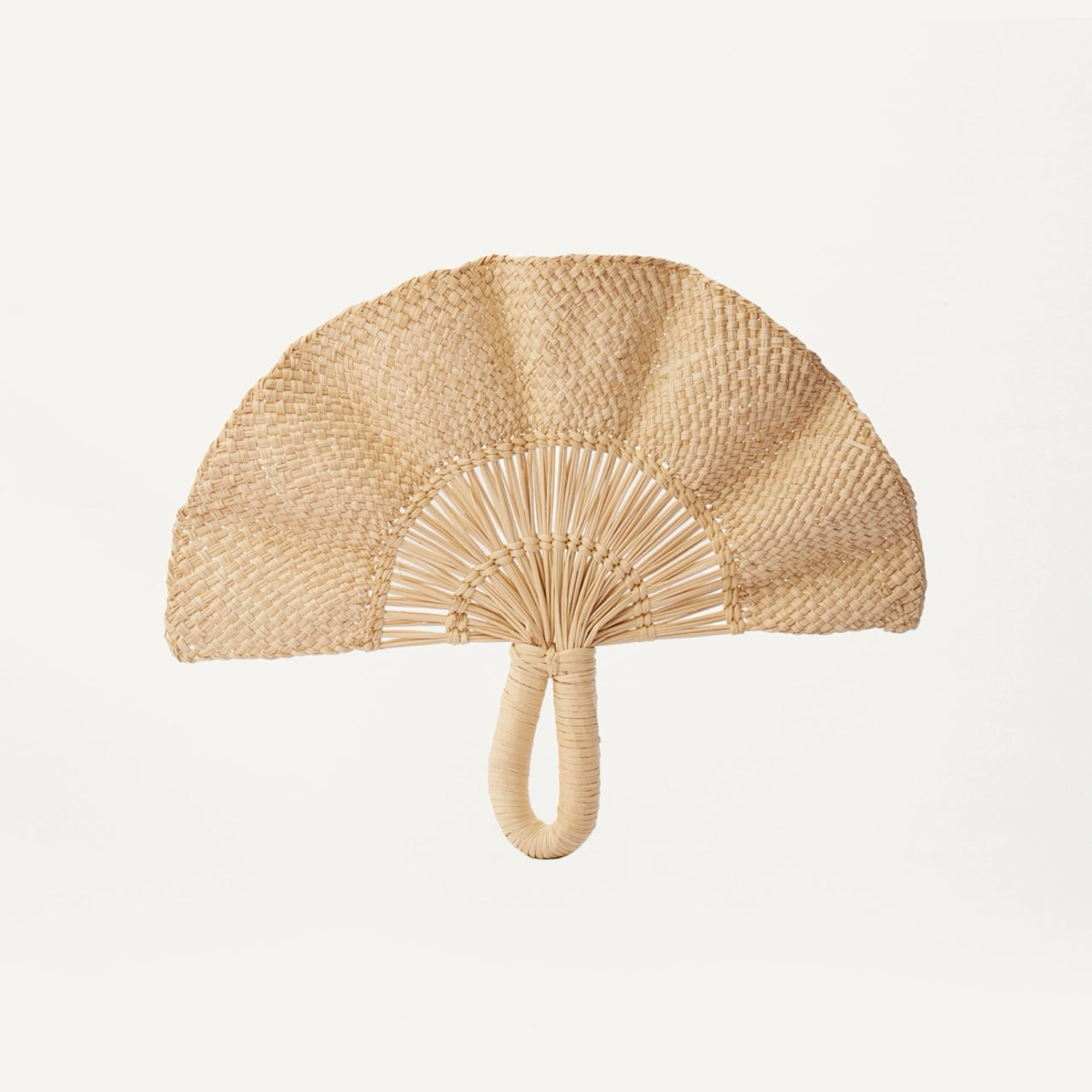 Natural Toquilla Wavy Fan