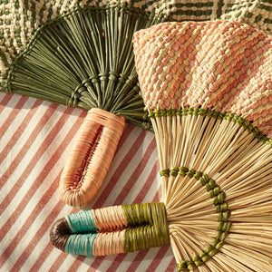 Pink Toquilla Wavy Fan