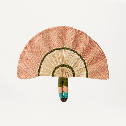Pink Toquilla Wavy Fan
