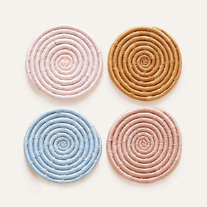 Mixed Pastel Coasters - Set of 4