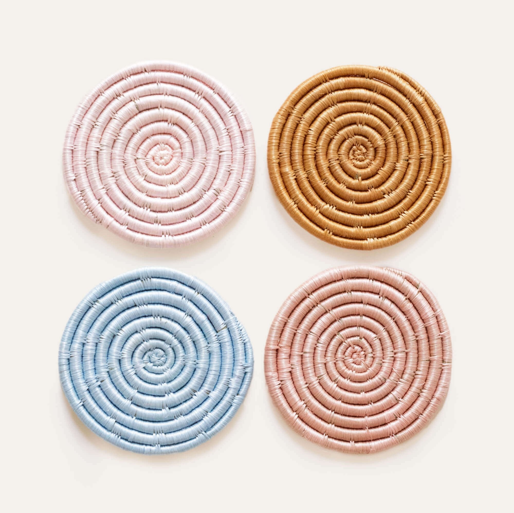 Mixed Pastel Coasters - Set of 4