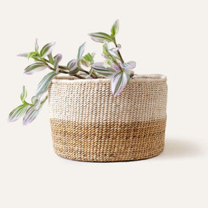 Small Two-Tone Banana Leaf Basket