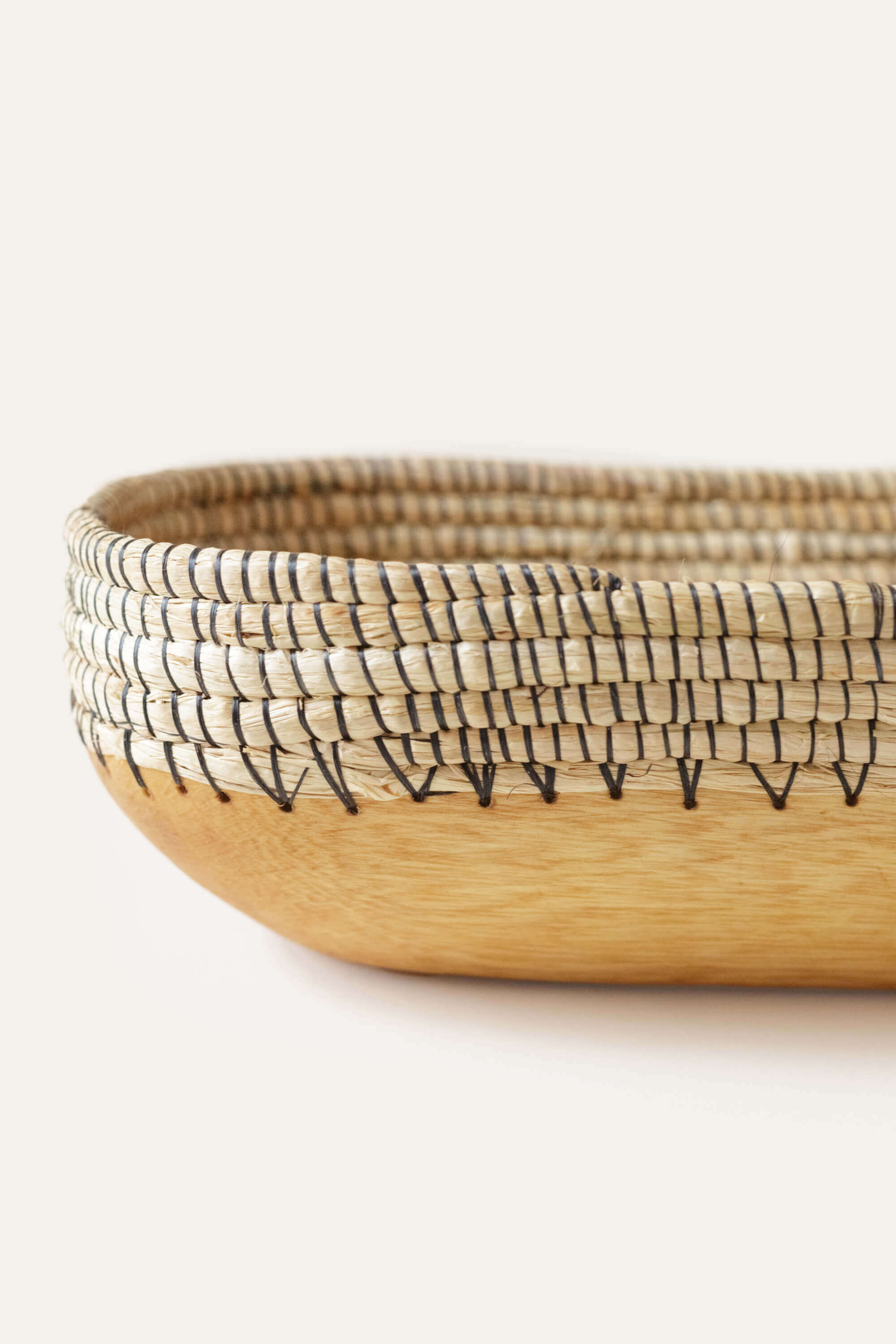 Copabu Wood and Woven Tray