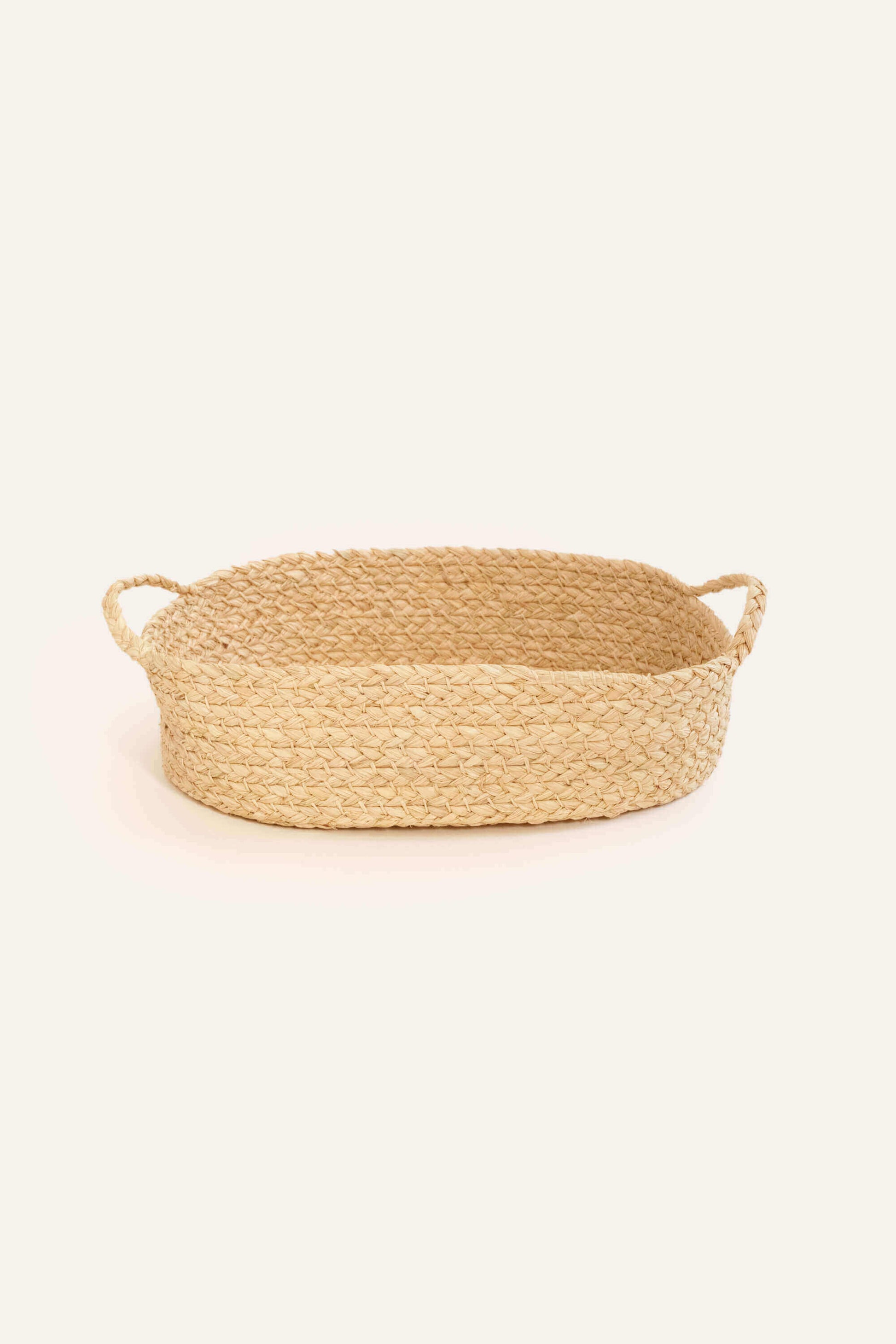 Nesting Braided Raffia Trays - Set of 3