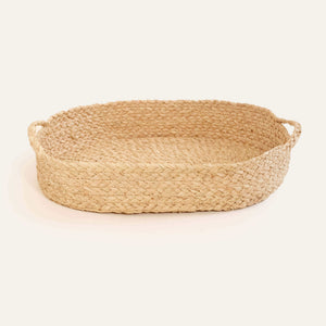 Nesting Braided Raffia Trays - Set of 3