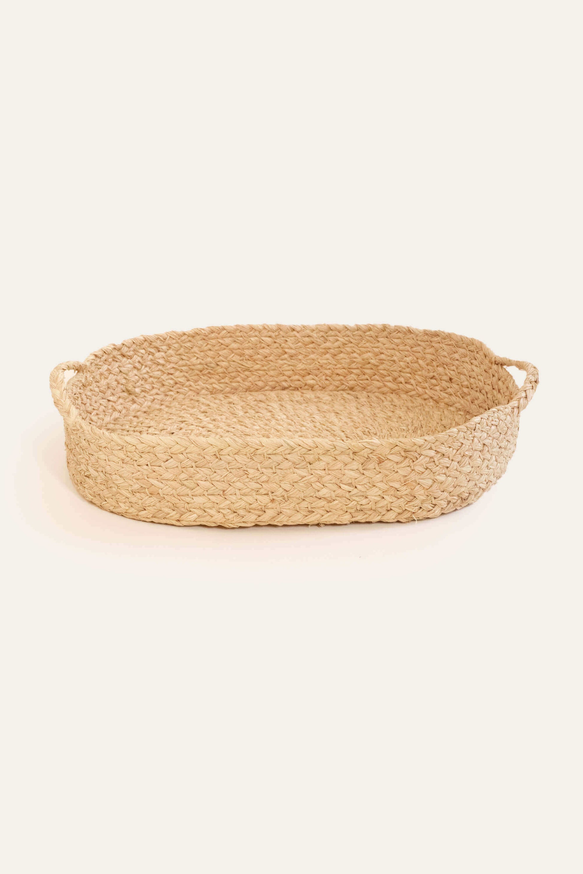 Nesting Braided Raffia Trays - Set of 3
