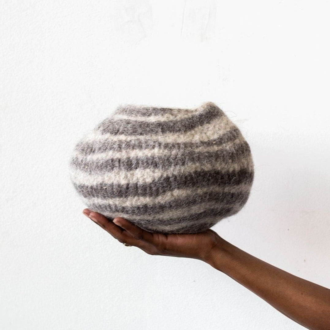 Grey Pathways Wool Ukhamba Bowl