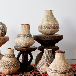 Patterned Binga Nongo Gourd Woven Basket