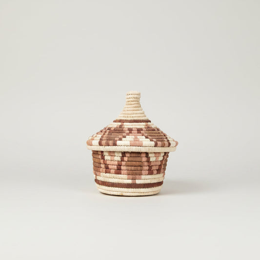 Pink and Rust Flower Coffee Basket