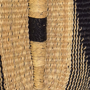 Natural & Black Decorative Fan