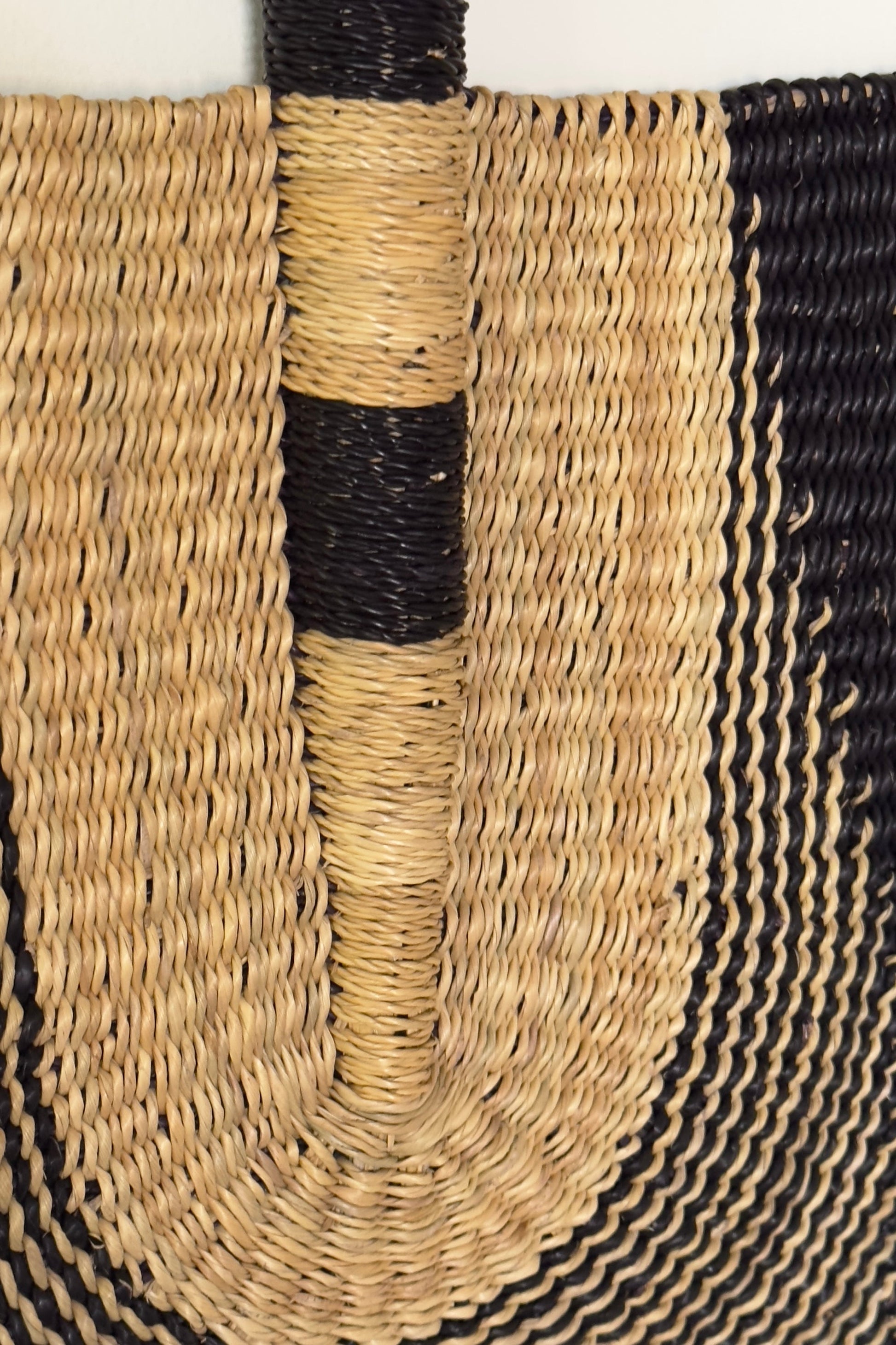 Natural & Black Decorative Fan