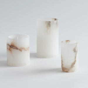 Short Alabaster Votive Candle Holder