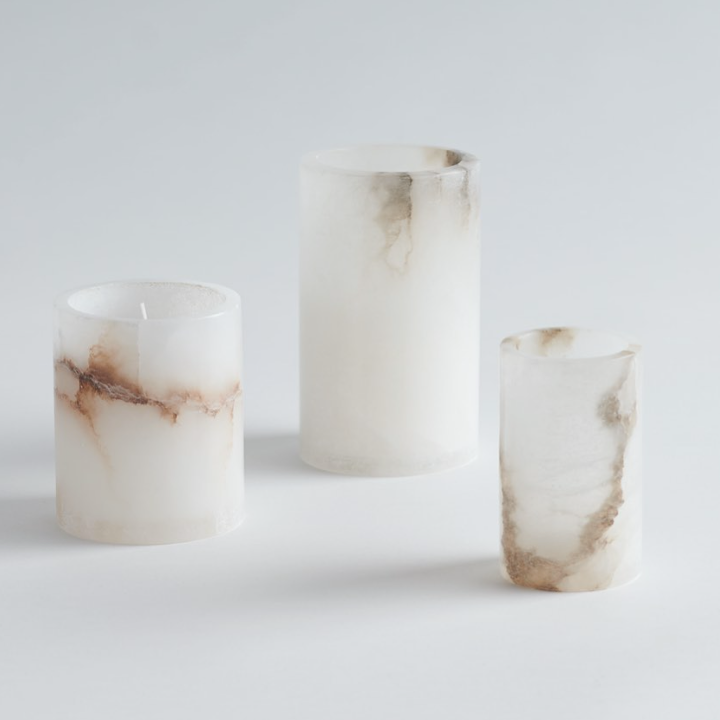 Short Alabaster Votive Candle Holder
