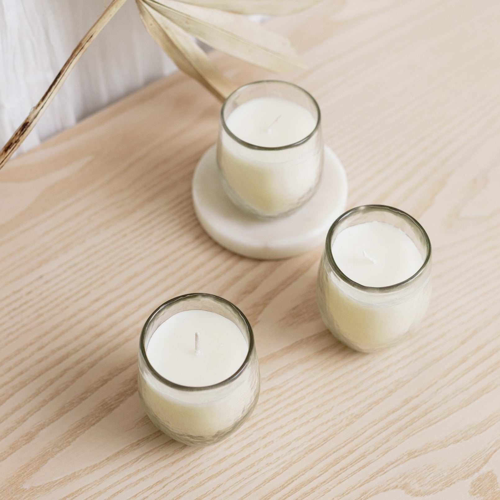 Unscented Soy Votive Candles - Set of 3