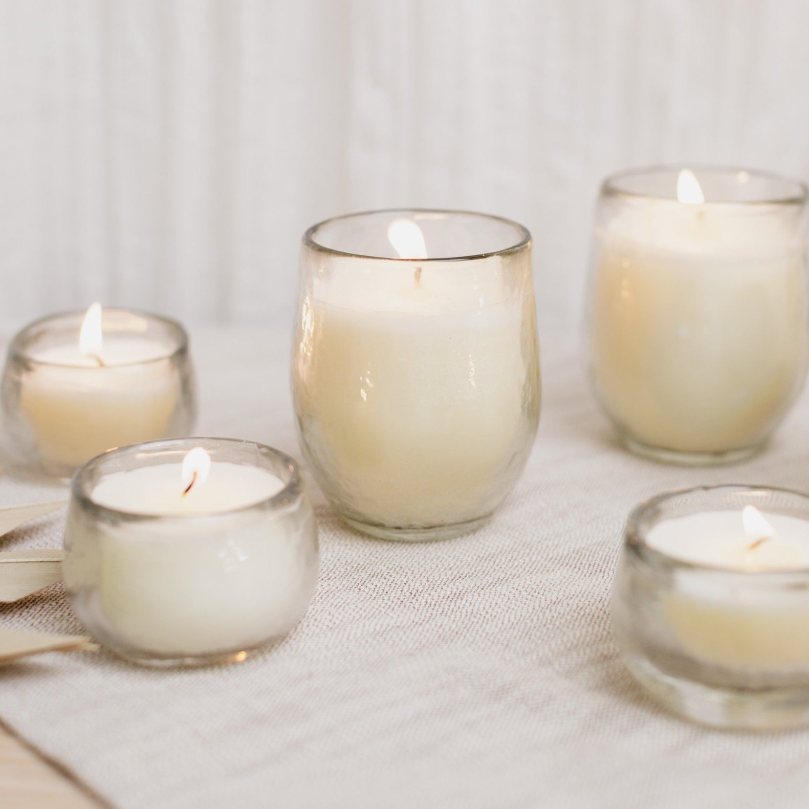 Unscented Soy Votive Candles - Set of 3
