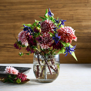 Tall Floral Flower Frog and Vase