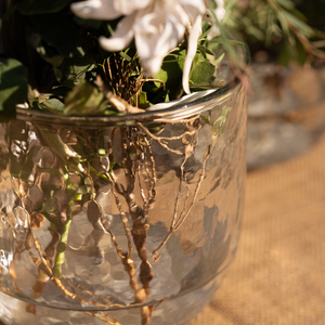 Tall Floral Flower Frog and Vase