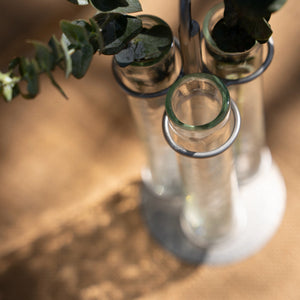 Vintage Floral Stem Vase