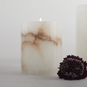 Short Alabaster Votive Candle Holder