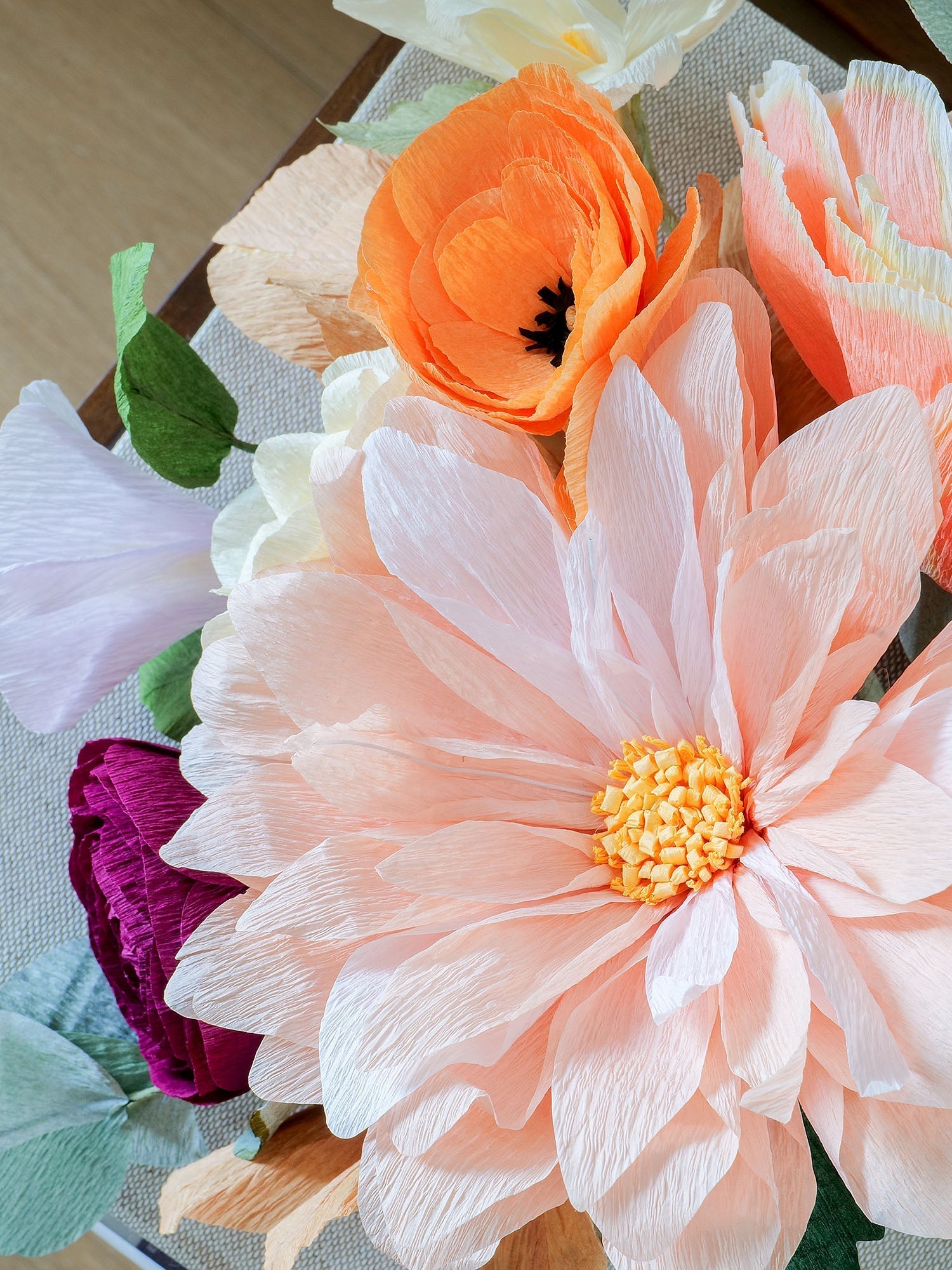 Pumpkin Spice Paper Flower Bouquet