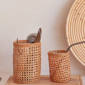 Small Rattan Utensil Holder