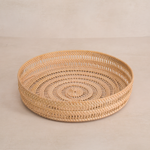 Large Round Woven Tray