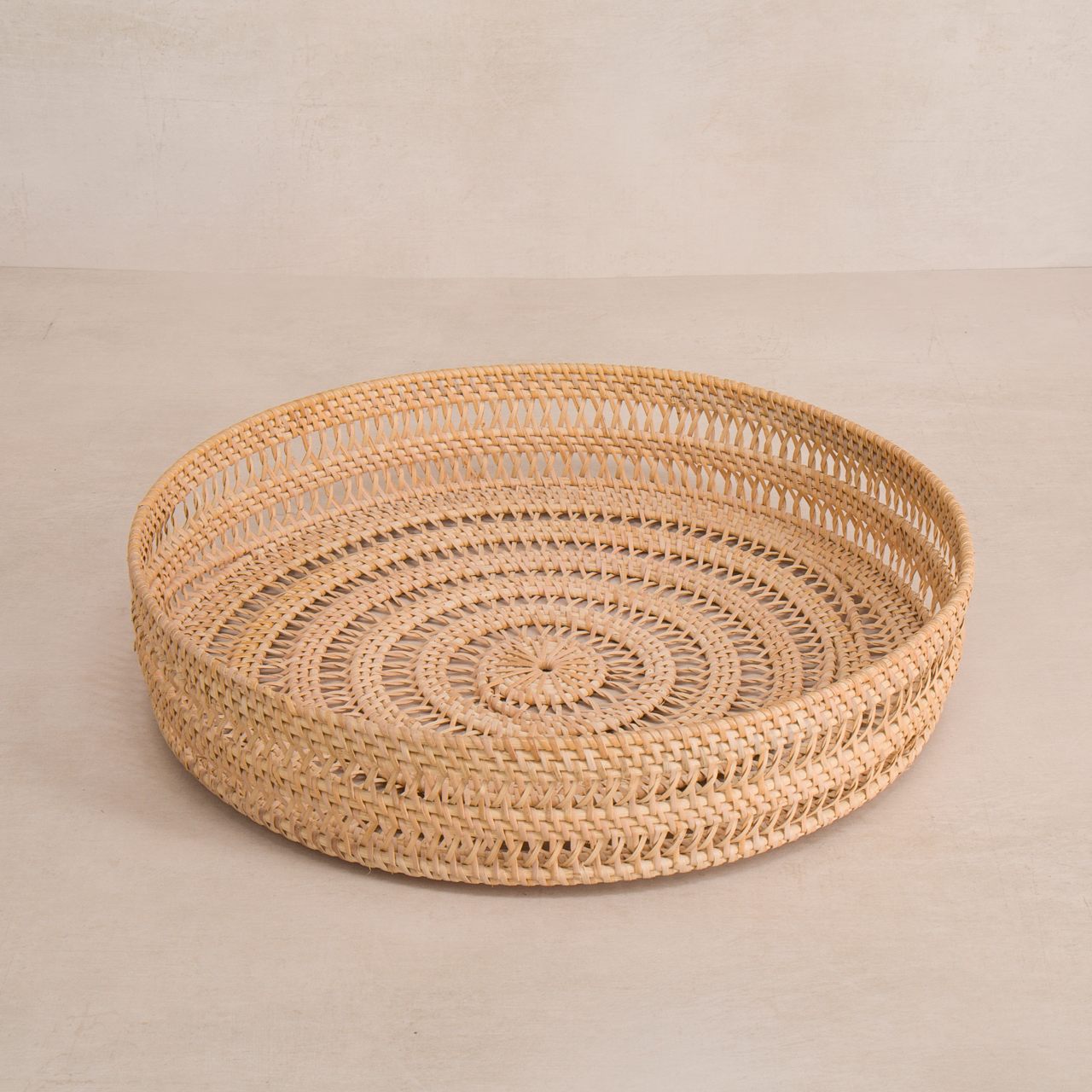 Large Round Woven Tray
