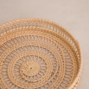 Large Round Woven Tray