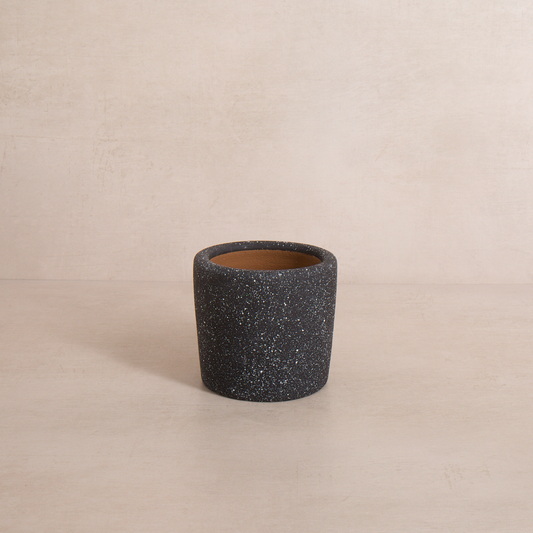 Black Speckle Terracotta Planter