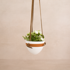 White Terracotta Hanging Planter