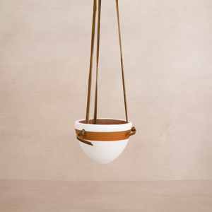 White Terracotta Hanging Planter